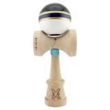 Jucarie de indemanare din lemn, Kendama X, Flippy, Royal Spike, King Size V3, Super Sticky, 18 cm, Albastru