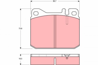 TRW GDB1103 set placute frana,frana disc foto