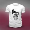 Tricou casual din bumbac 100% de barbati marimea M Light Music, Multicolor, Oem