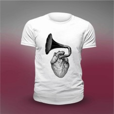 Tricou casual din bumbac 100% de barbati marimea M Light Music
