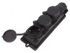 Conector Alimentare AC 2P+PE 250V 16A IP44 Negru