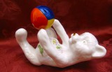 BIBELOU PORTELAN ENGLEZESC AYNSLEY FINE BONE CHINA - URSULET CU MINGE 14 CM
