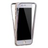 Husa iPhone 7 360 grade, Fata+Spate, Full TPU, Protectie Completa, Alb Transparent