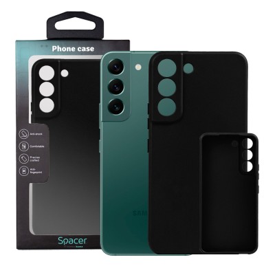 Husa Samsung Galaxy S22 Spacer, negru, grosime 1.5mm, material flexibil TPU &amp;quot;SPPC-SM-GX-S22-TPU&amp;quot; foto