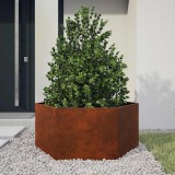 vidaXL Jardinieră cu picioare, ruginiu, 30x30x30 cm, oțel corten 823678