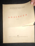 Analecta. Institutul de istoria artei. volumul 2 (1944, uzata, vezi descrierea)