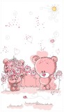 Sticker Ursuleti Roz - 40x70 cm