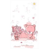 Sticker Ursuleti Roz - 40x70 cm