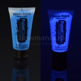 Vopsea Neon reactiva UV pentru bodypainting flacon 50 ml - Galben UV
