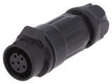 Conector Circular Mufă Mamă 6 Pin Aurit 5A Dimensiune 12