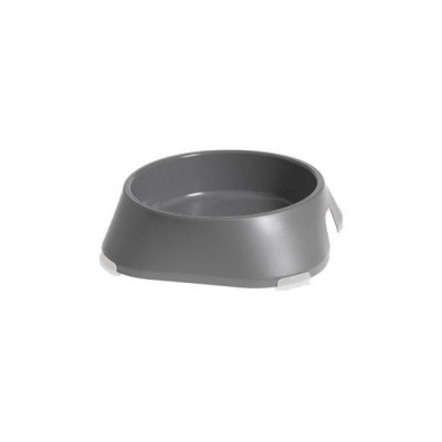 Castron, bol, pentru caine, pisica, suporti antiderapanti,&amp;nbsp;PET reciclat, gri deschis, marime L, 700 ml, 20.4x20.4x5.4 cm foto