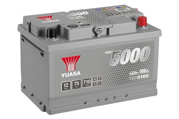 Baterie Yuasa 12V 75AH/710A YBX5000 Silver SMF de &icirc;naltă performanță (R+ Standard) 278x175x175 B13 (pornire)