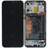 Huawei Y8p (AQM-LX1) P smart S Capac frontal al modulului de afișare + LCD + digitizer + baterie negru la miezul nopții 02353PNT