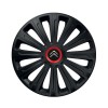 Set 4 capace roti Negre Cu Inel Rosu Trend R16 Compatibil Cu Citroen, Autohelix MSA