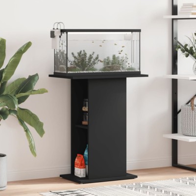 vidaXL Suport pentru acvariu, negru, 60,5x36x72,5 cm, lemn prelucrat foto