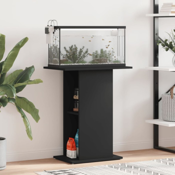 vidaXL Suport pentru acvariu, negru, 60,5x36x72,5 cm, lemn prelucrat