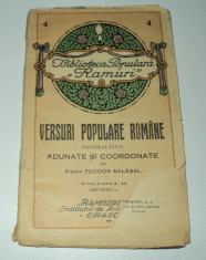 Versuri populare romane distractive, Teodor Balasel, volumul 2 carticica 1 foto