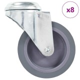 Roti pivotante cu gaura pentru surub, 8 buc., 75 mm