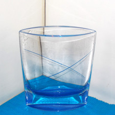 Vaza cristal suflata manual -Hugo- design Elisabeth Alf, Kolmarden Design Suedia