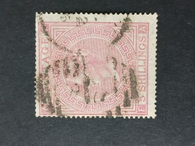 GB-Anglia-1867-5 sh.rose-plate 2-cote+1500$ foto