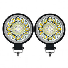 Set 2 proiectoare LED ZD562, SUV, tractor, camion, 12/24V, 21LED foto