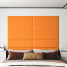 vidaXL Panouri de perete 12 buc. galben închis 90x30 cm textil 3,24 m²