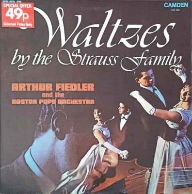 Disc vinil, LP. Waltzes By The Strauss Family-Arthur Fiedler, The Boston Pops Orchestra-240574 foto
