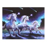 Tablou Canvas Anne Stokes Shooting Stars 25x19cm - Unicorni, Decor Camera, Arta Fantastica, Imprimare de Calitate