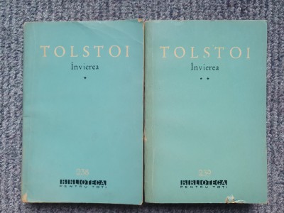 Invierea - Tolstoi (2 volume), 670 pag, 1964, BPT 238-239 foto