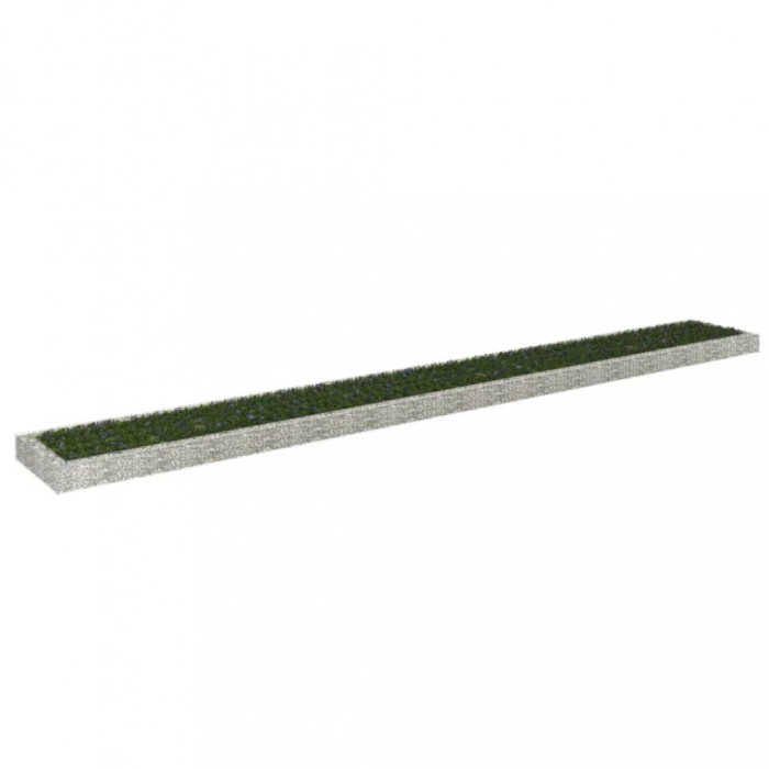 vidaXL Strat &icirc;nălțat de gabion, 800x100x20 cm, oțel galvanizat 151317