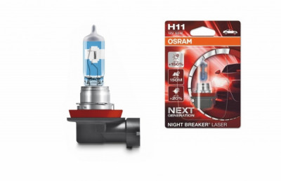 OSRAM Night Breaker Laser Next Gen Bec Auto Halogen H11 64211NL-01B 12V 55W (1 bucata) Performance AutoTuning foto