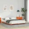 vidaXL Cadru de pat de podea Maro ceruit 140 x 220 cm 873132