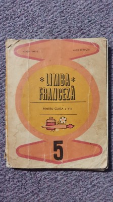 Limba Franceza, manual clasa a V-a, 1969, 170 pagini foto
