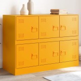 Gossi noptiera, galben mustar, 99x39x73 cm otel