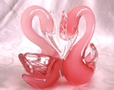 FIGURINA BIBELOU CRISTAL COLORAT - STICLA DE MURANO PASARI 13 CM