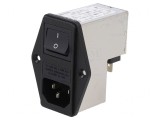 Conector Alimentare AC Soclu Tată 1A 250VAC IEC 60320