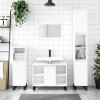 VidaXL Dulap pentru baie, alb extralucios, 80x33x60 cm, lemn compozit