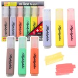 Set 6 markere evidentiatoare multicolore, 6 bucati, Lean 21535