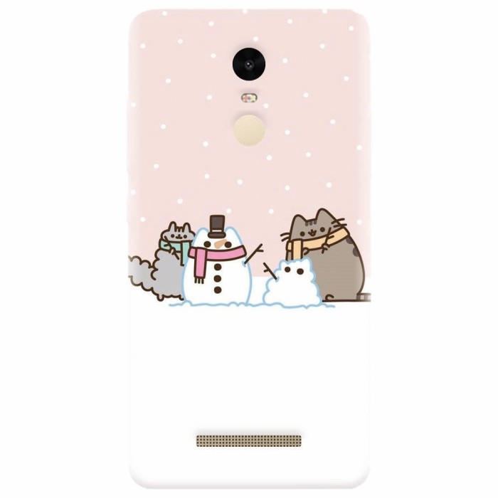 Husa silicon pentru Xiaomi Remdi Note 3, Cat And Snowman
