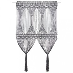 Gossi perdea macrame, antracit, 140 x 240 cm, bumbac