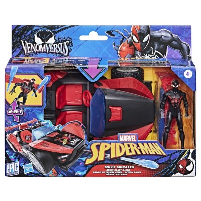 Marvel spider man venom versus lansator auto si figurina miles morales foto