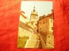 Ilustrata Sighisoara circ. 1969 , pata colt sus stanga, Circulata, Printata