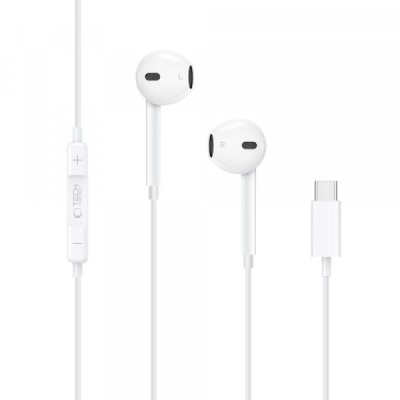Handsfree USB-C Tech-Protect Ultraboost Core, Alb foto