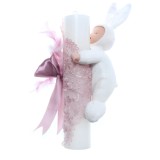 Cumpara ieftin Lumanare Botez cu Dantela si Bebelus Atasat - LB15