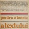 Pentru o teorie a textului. Antologie &quot;Tel Quel&quot; (1960-1971)
