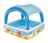 Piscina gonflabila pentru copii Bestway Coral Reef cu copertina, 147x147x122 cm