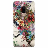 Husa silicon pentru Samsung S9 Plus, Abstract Flowers Tattoo Illustration