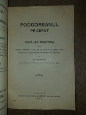M. AMBROSI - PODGOREANUL PRICEPUT , CALAUZA PRACTICA , CRAIOVA , 1913 foto