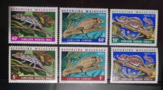 Madagascar 1973 cameleoni, fauna animale serie 6v nestampilat