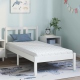 vidaXL Saltea cu Strat de Nucă de Cocos Alb 160 x 80 cm Spumă PU